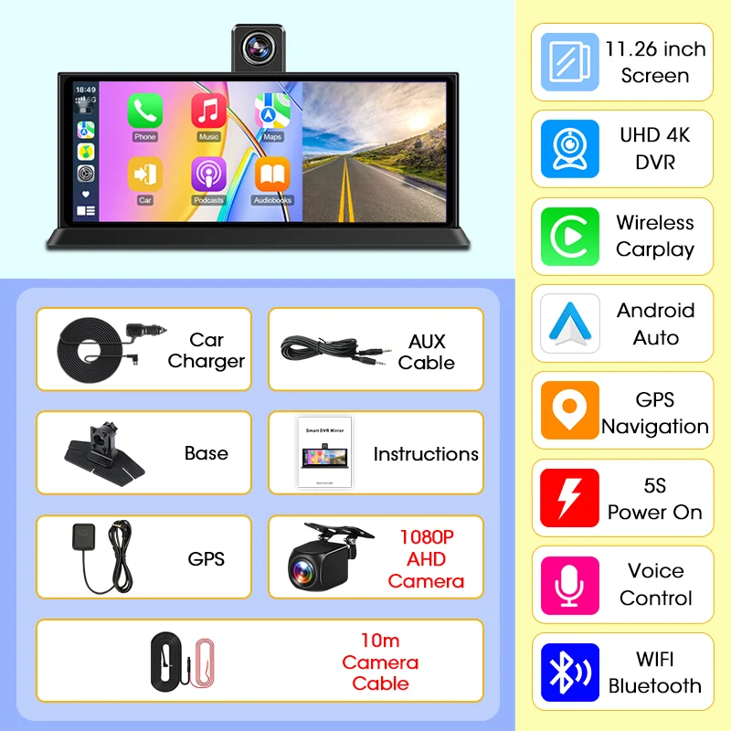 4K DVR GPS 10m Cam