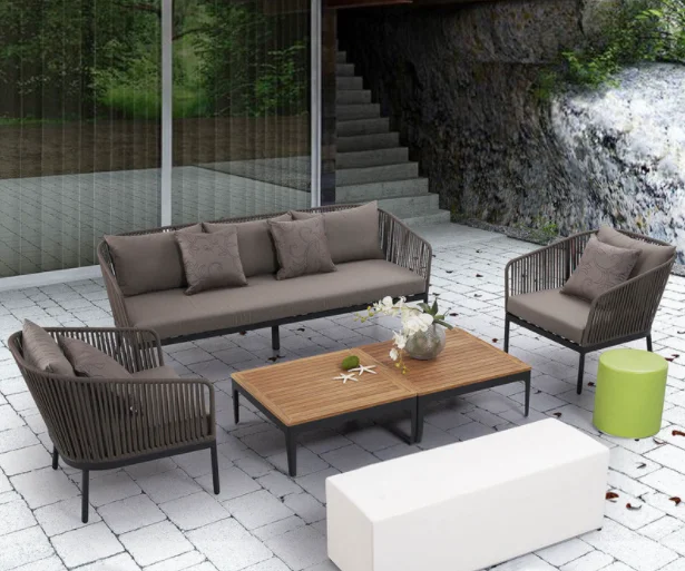 BFP Home Table Chair Set Furniture Rattan Garden Chair Coffee Shop Garden Outdoor Patio Furniture Rattan