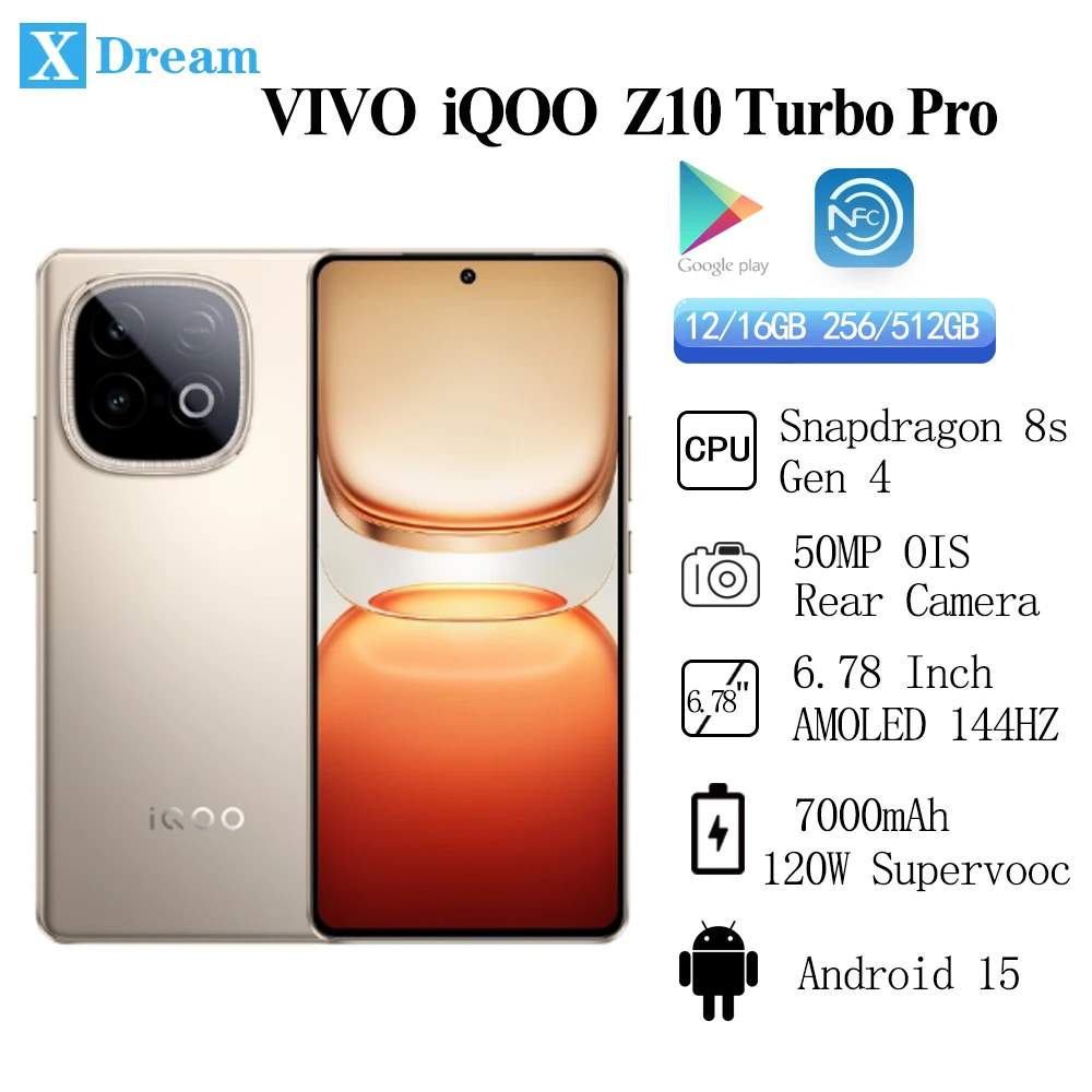 China Version VIVO IQOO Z10 Turbo Pro Official Snapdragon 8s Gen4