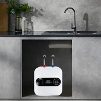 Petit chauffe-eau électrique 220V, réservoir d'eau chaude sous évier de 8l avec soupape de sécurité, chauffe-eau instantané pour cuisines 3