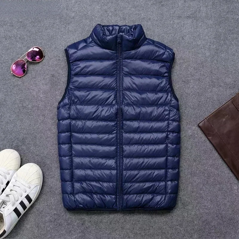 Men's Down Vest Winter Loose Duck Down Light Feather Fashion Coat Warm Loose Plus Simple Solid Color Jacket down jacket mens jacket men down vests