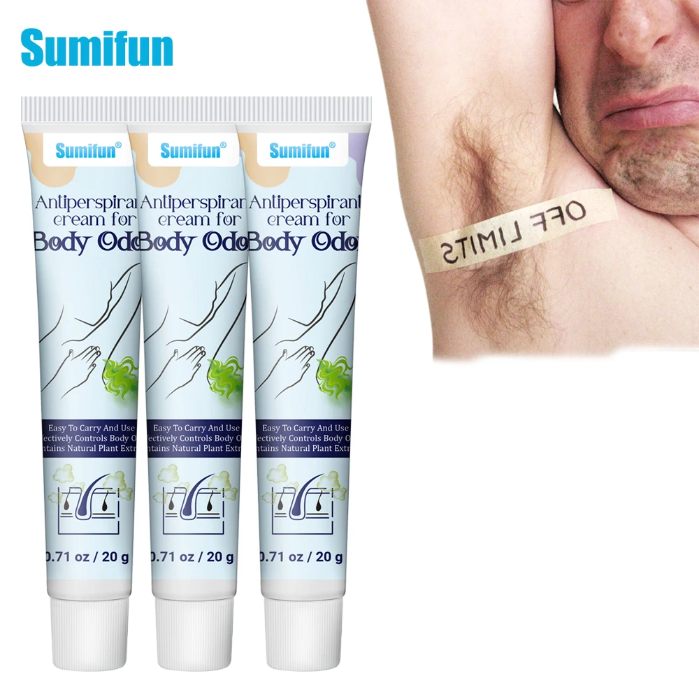 

1/3/5Pcs Sumifun Body Odor Remover Cream Remove Sweating Bad Smell Underarm Ointment Bromidrosis Deodorant Antiperspirants