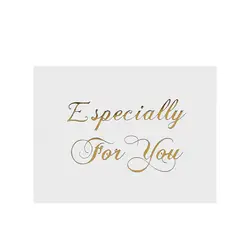Elegant Gold Stamped Thank You Greeting Cards - Set of 50, 6x8cm White with Simple Design (4)