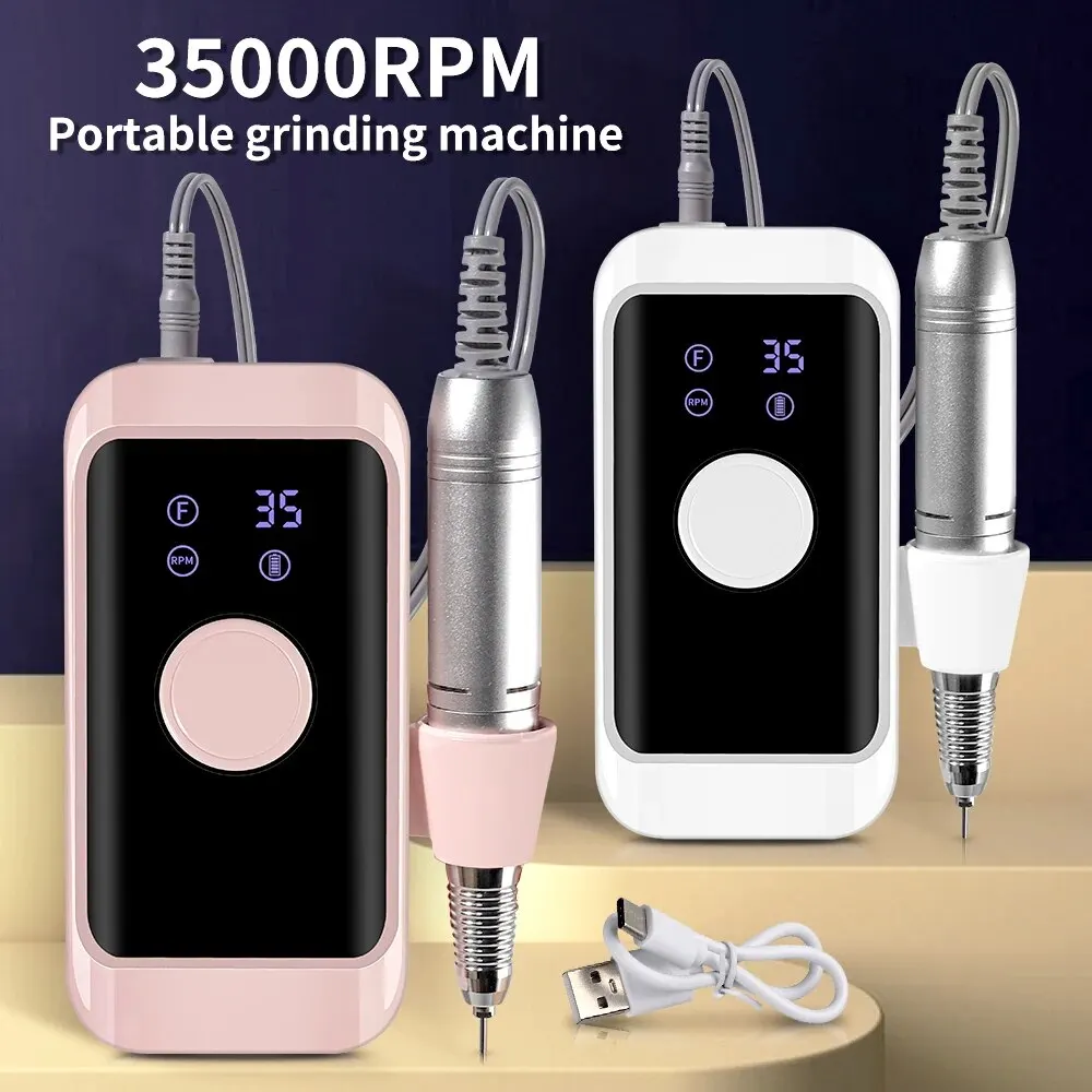 Portable35000RPMElectricNailDrillMachineRechargeableforManicure