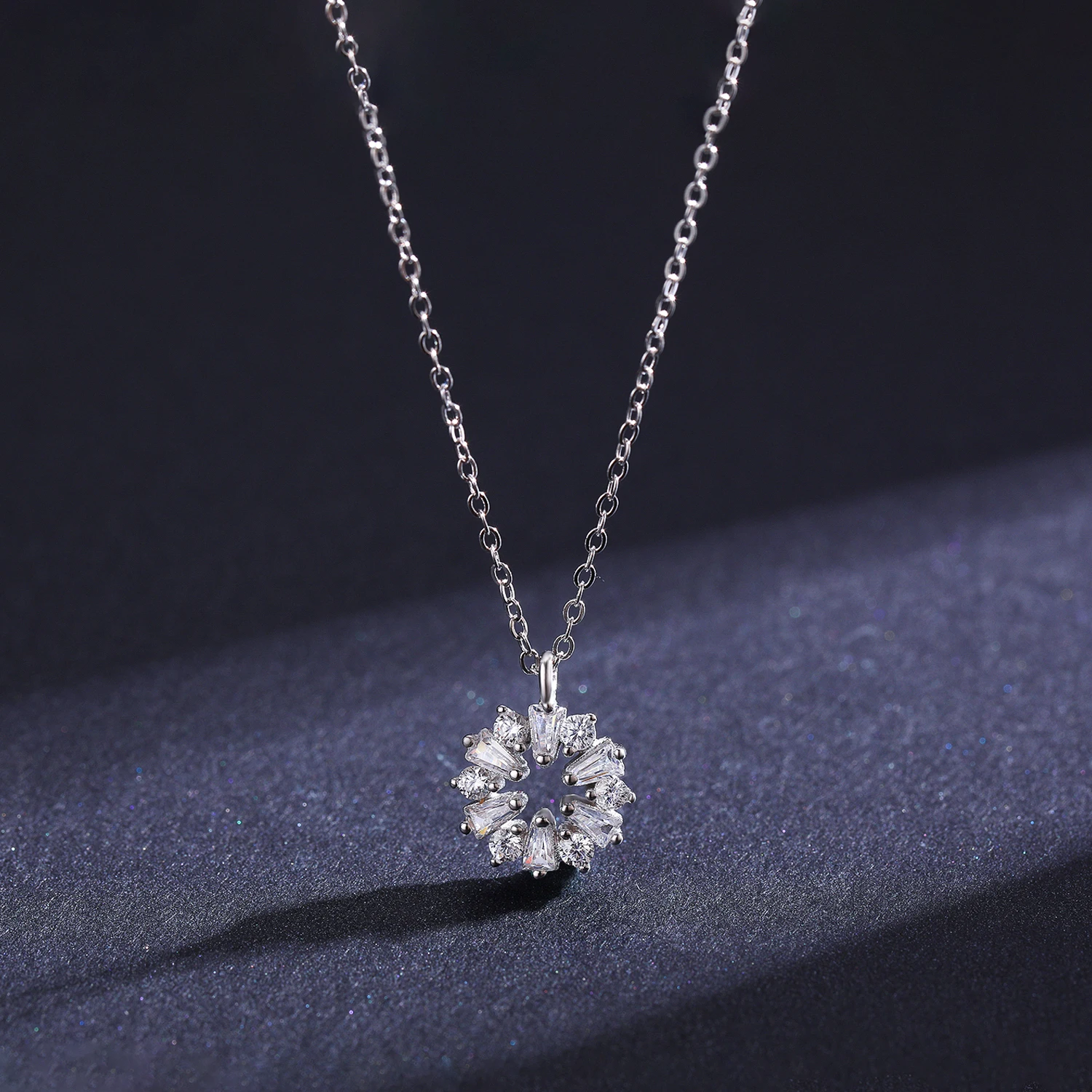 موديان ربط سلسلة قلادة 925 فضة موضة محظوظ ندفة الث...