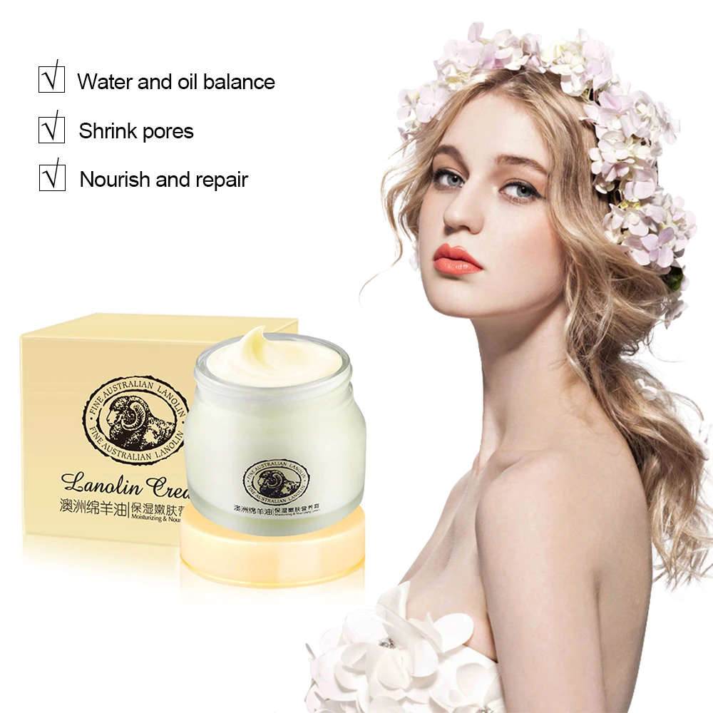 Laikou New Cream Sheep Placenta Cream Contains Hyaluron Acid Aloe Vera Curacao Skin Care Australian Lanolin Oil 90g