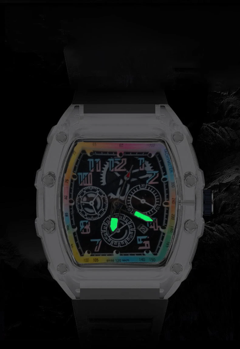 Luxury Trend Men’s Quartz Wristwatch Male Watch for Man Watches Luminous Transparent Sports