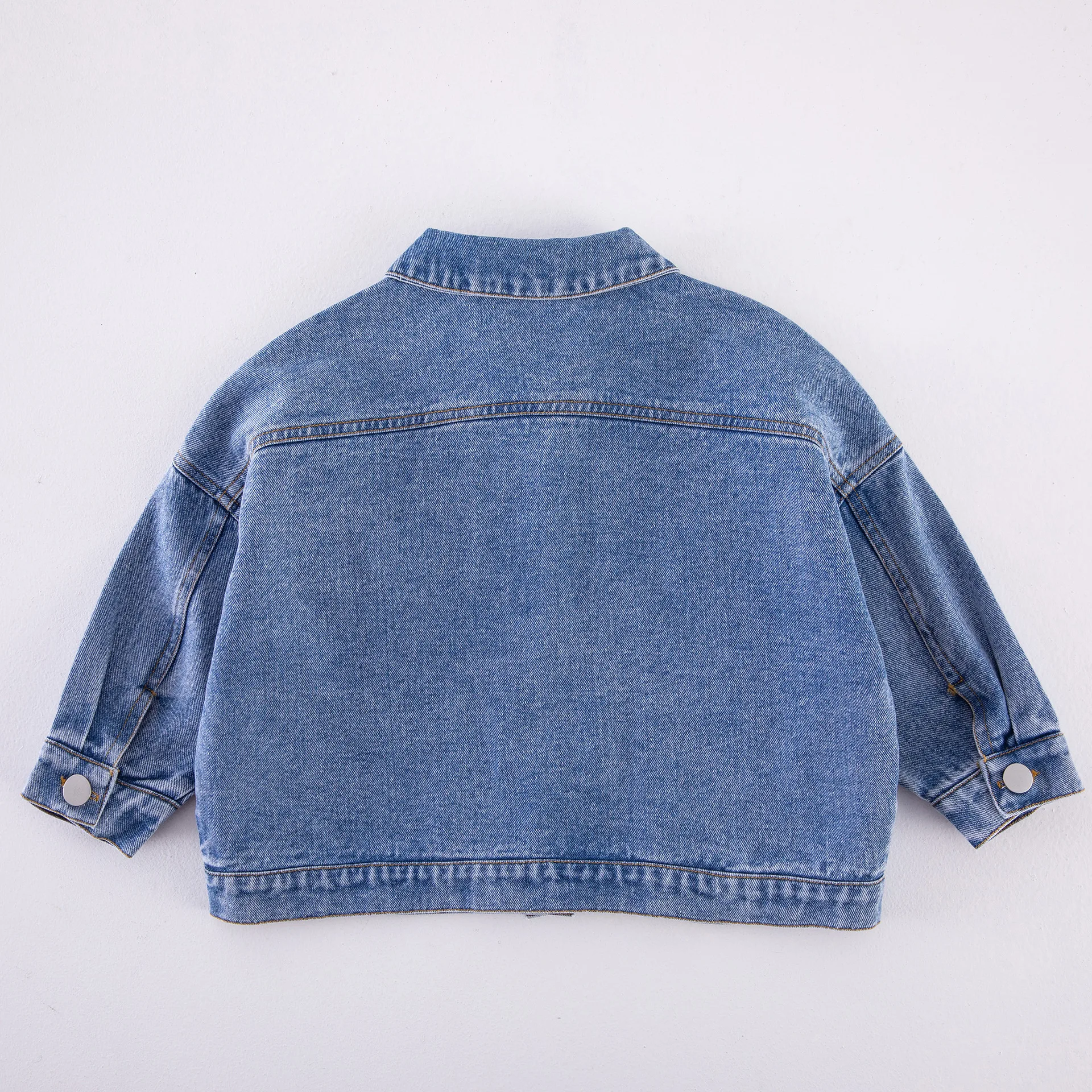 2024 Autumn New Children Denim Coat Oversized Girls Long Sleeve Pocket Jacket Kids Casual Coats Fashion Toddler Boys Outerwear - Image 4