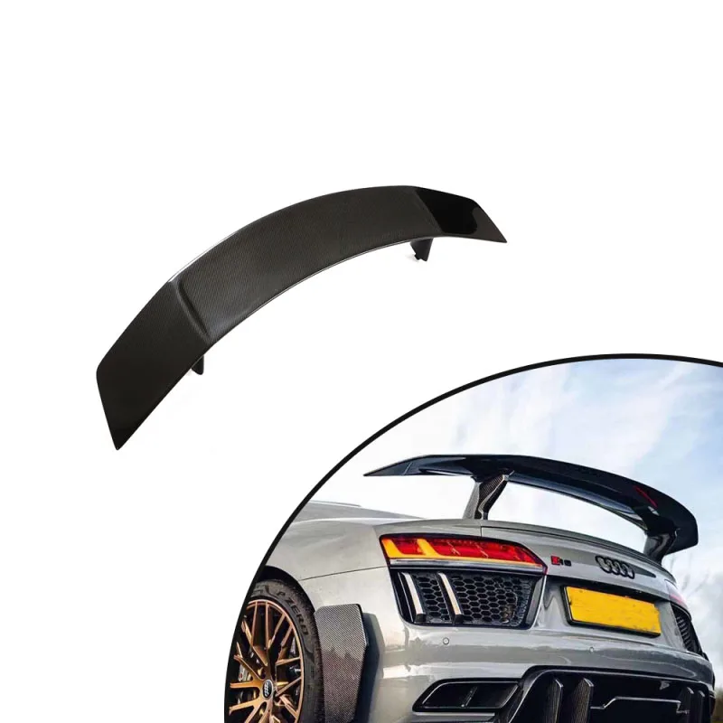 

For 2016-2018 Audi R8 V10 Coupe DRY CARBON FIBER Rear Trunk Spoiler Racing Wing