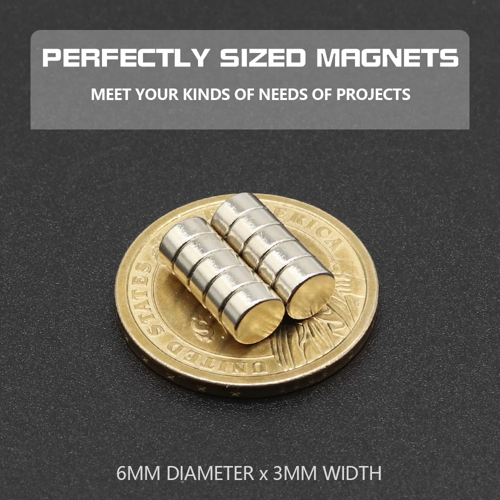 Neodymium Round Magnets 5~1000pcs 6mm x 3mm N35 NdFeB Small Round Magnet Super Powerful Neodymium Magnets Strong Permanent Magnetic Disc 6x3