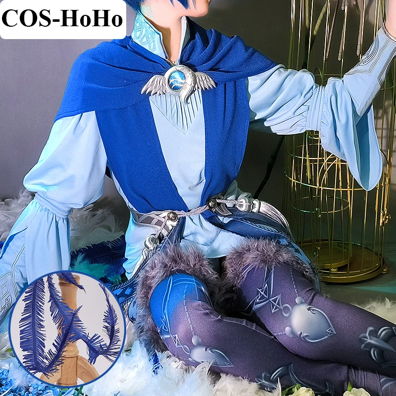 

COS-HoHo Anime FINAL FANTASY XIV FF14 6.0 Meteion Little Blue Bird Game Suit Uniform Cosplay Costume Halloween Party Outfit