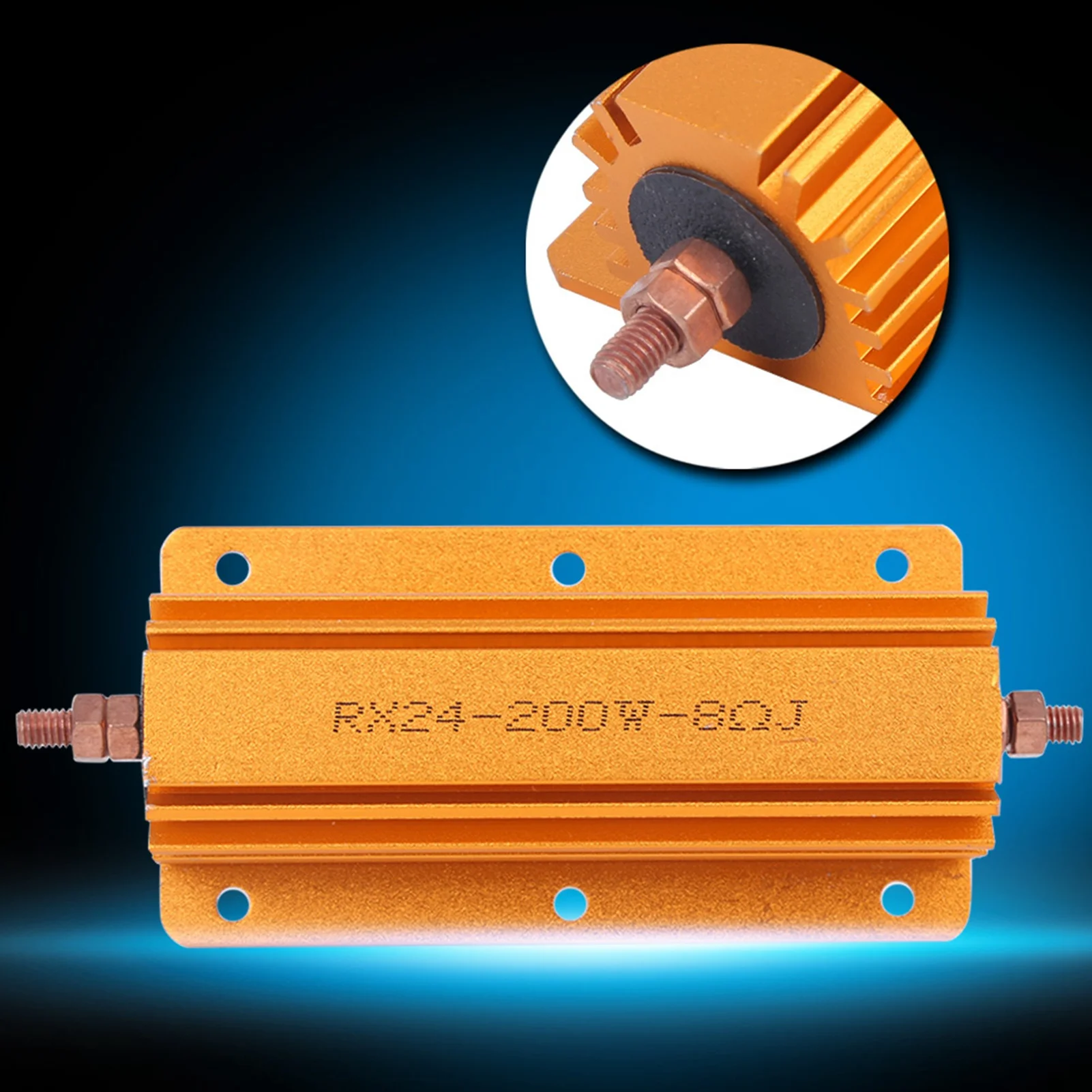 RX24 200W 8R High Power Resistor Aluminium Housing Professional Industrial Eletrical Supplies