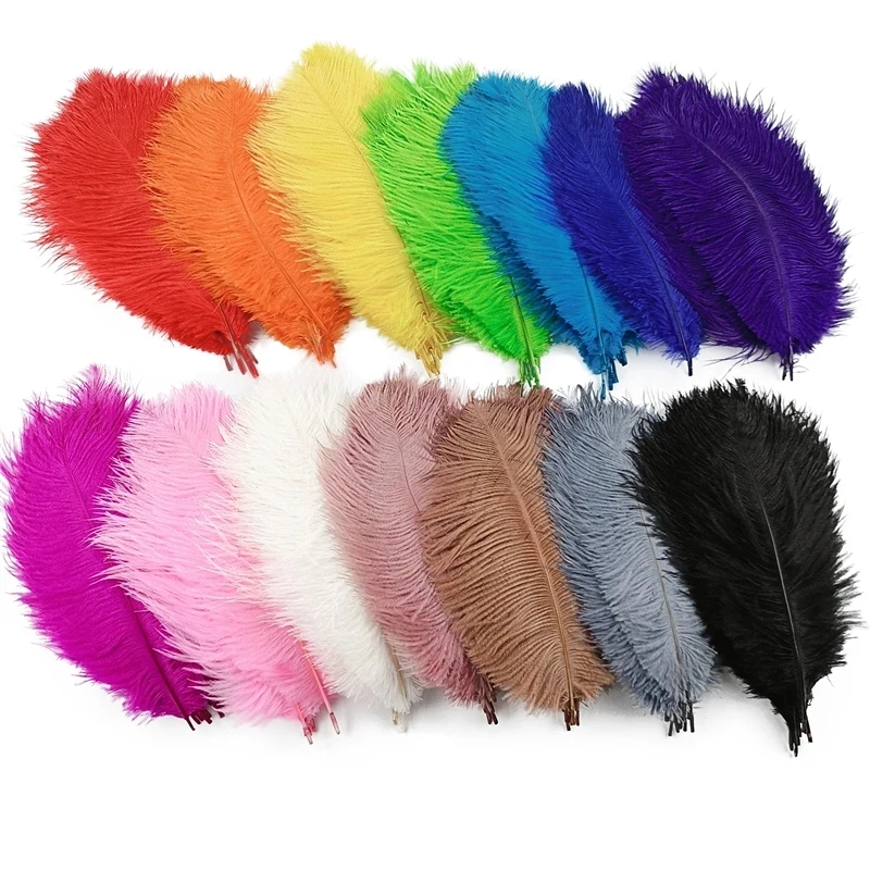 

Colored Ostrich Feathers for Crafts Wedding Decoration Handicraft Accessories Table Centerpieces Carnival Decor