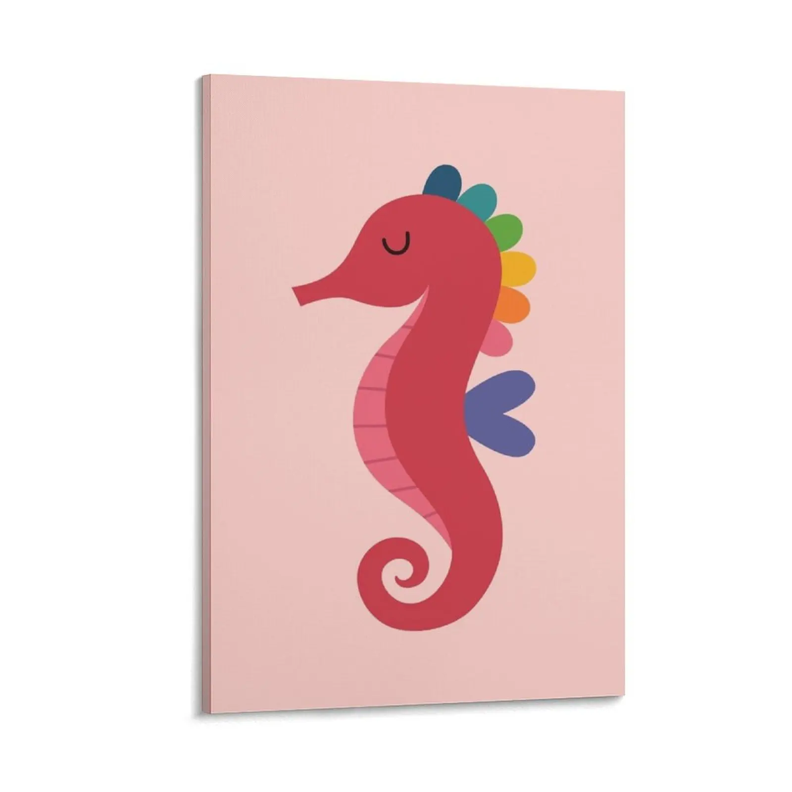 

Rainbow Seahorse Canvas Painting wall decoration painting aesthetic room decoration bedroom decor