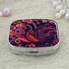 Safflower Pattern Medicine Box Medicine Box, Rectangular Decorative Medicine Box, Vitamin Pill Storage Box, for Pocket Wallet 1