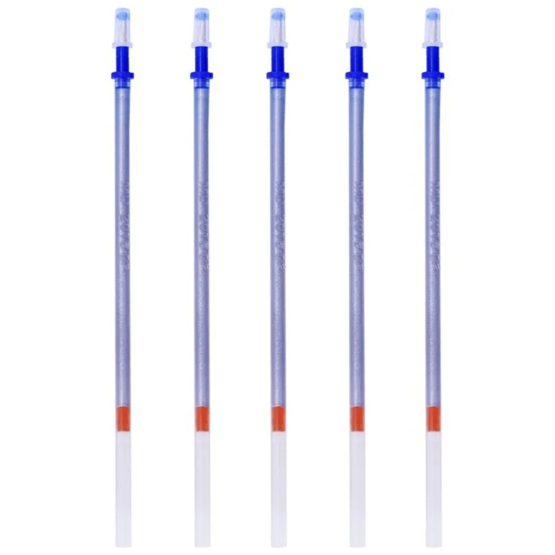 Silver Water Erasable Soluble Pen Refill for Fabric Leather Marker Marking 87HA 5Pcs