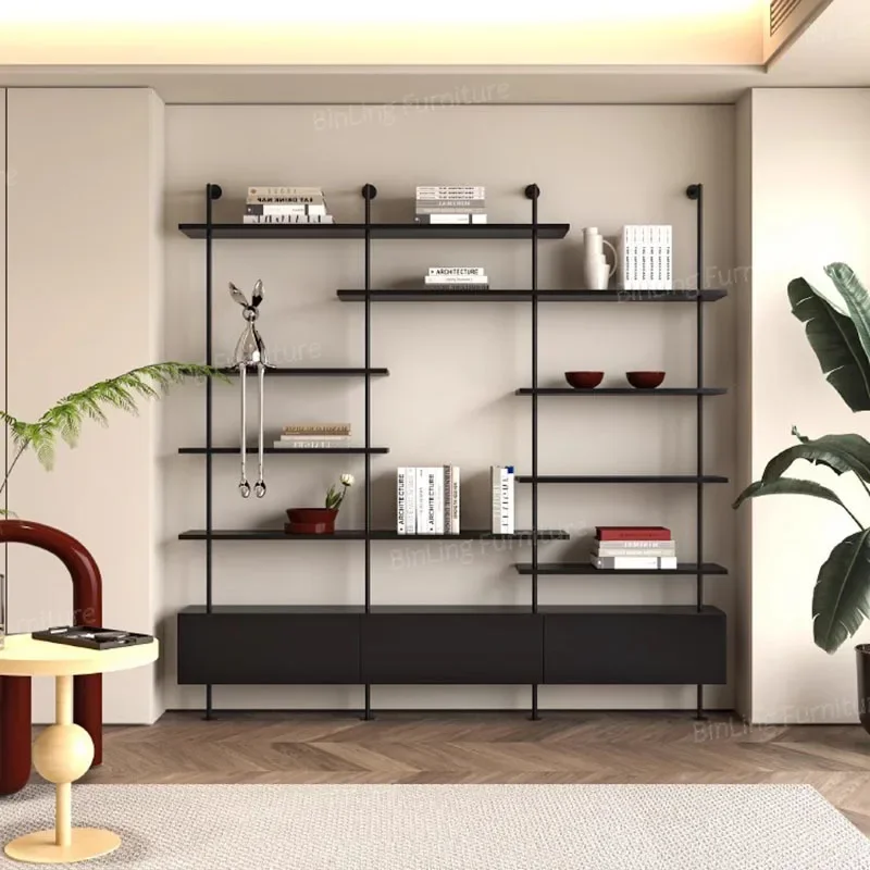 Simplicity Design Bookrack Metal Multilayer Reading Corner Plant Shelves Bookshelf Home Estante Para Libros Home Furniture LVBK