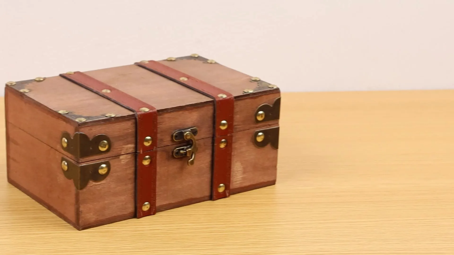 Baule Valigia Vintage In Ecopelle E Legno – Doppio Strato, 3 Misure (48x28x16 Cm, 54x34x21 Cm, 60x40x26 Cm)