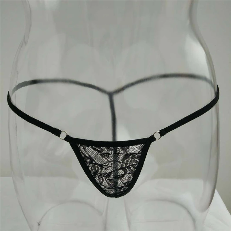 sexy lingerie femme underwear women panties ropa interior femenina tanga  thong Lace transparent Metal ring String No trace girl|women's panties| -  AliExpress