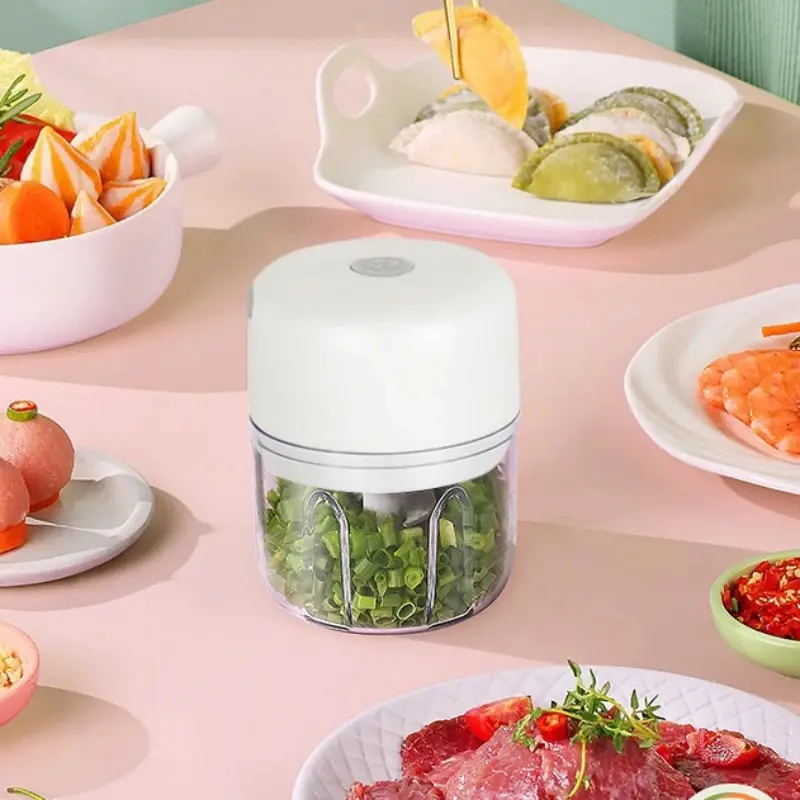 250 ML Electric Garlic Press Household Garlic Press Auxiliary Food Machine Wireless Mini Puree Tool electric garlic chopper