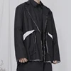 The spring of 2023 the new suit men's original popular logo coat flash design  wind stitching loose suit black and white 4
