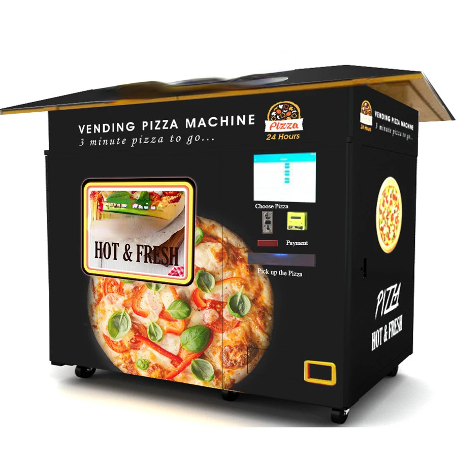 Self-service Fast Food Making Machine, Pizza Vending Machines, totalmente automático, Negócios ao ar livre, para venda