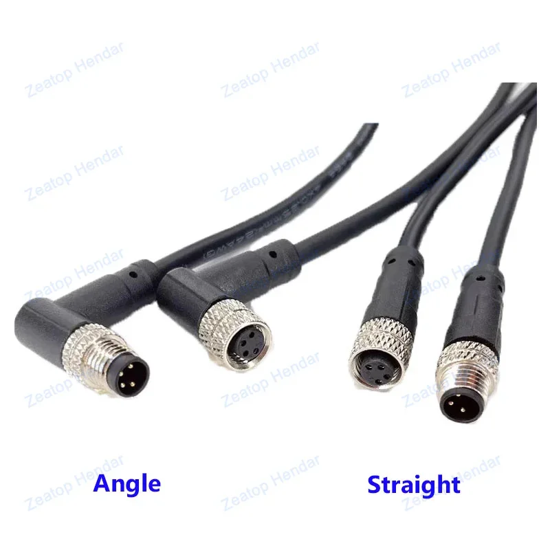 Uxcell M8 4-Pin Right Angle Aviation Plug Cable – 2 Meter Male Connector For Sensors & Actuators - View #3