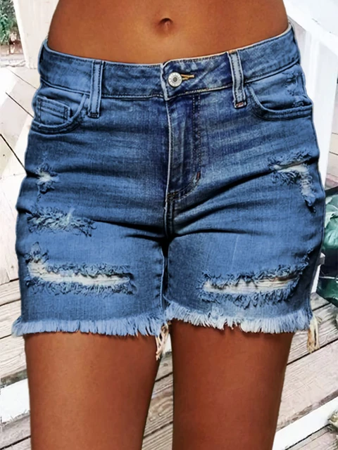 Womens Pockets and Style Clothing Denim Jean Shorts with Pockets