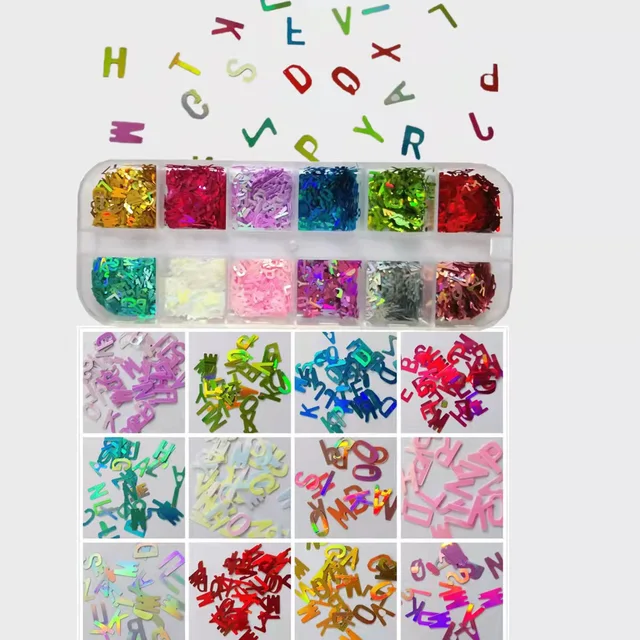 Holographic Butterfly  Heart Multi Shape  Laser Symphony Butterfly Sequins 3D Colorful Sequins Manicure  Nail Art Decoration A013