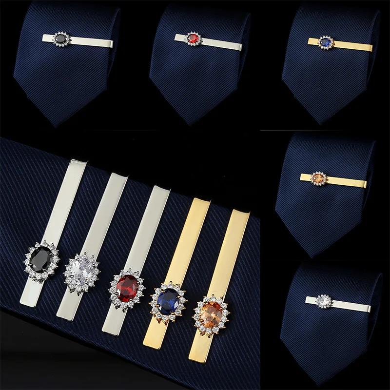 

6cm Men'S Tie Clips Fastener With Drill Accessories For Luxury Brand Jewelry Father'S Days Gift Offer Without Shipping Cost