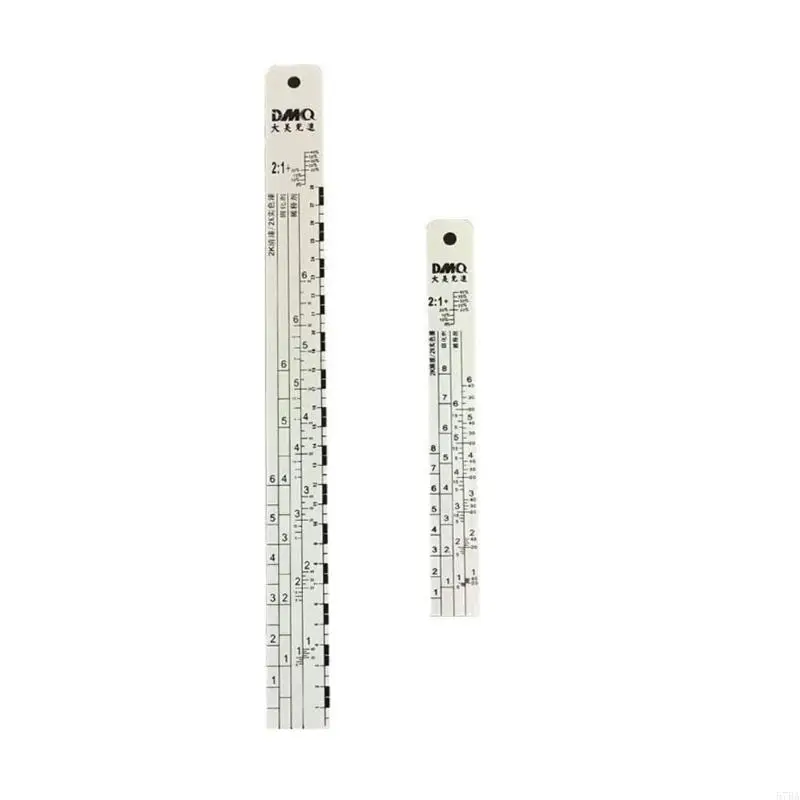 57BA Car Paint Scale Varnish Curing Agent Thin Material Ratio Scale Ruler Stainless