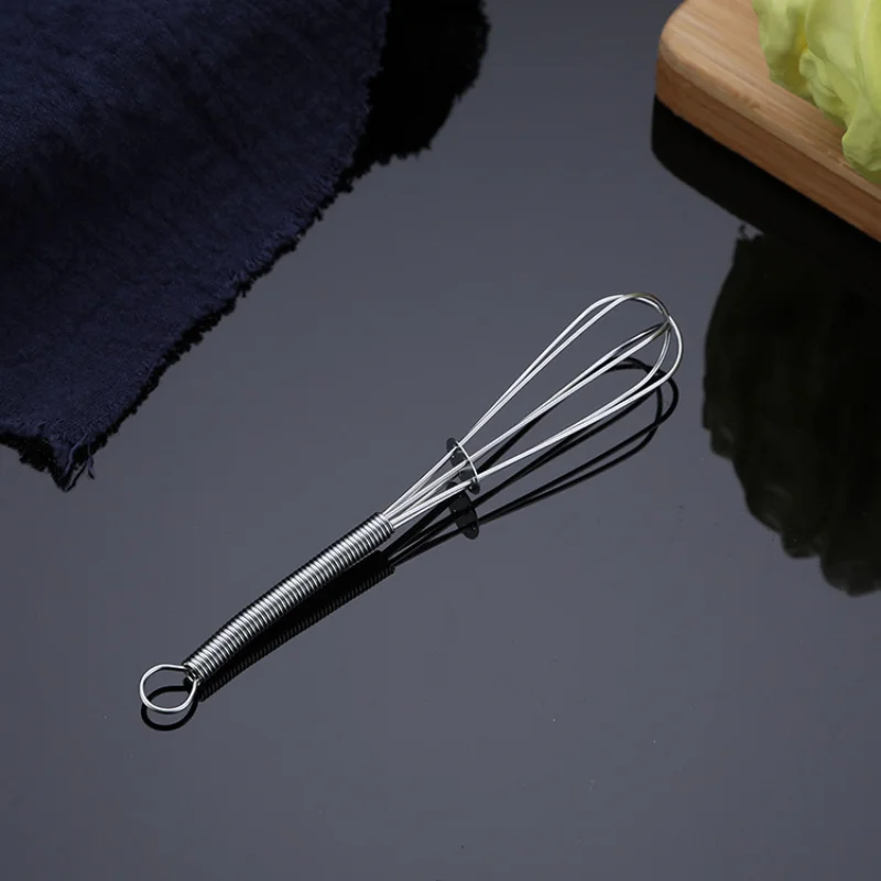 Multifunctional Rotary Manual Egg Beater Mixer Mini Kitchen Egg Whisk Bake Tool Agitator Stainless Steel Eco-Friendly 1Pcs