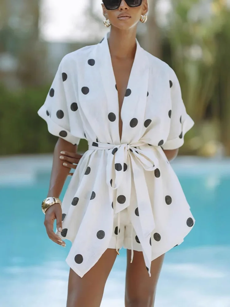 chinese dress ladies Santiago Maxi Dress l Hand-painted Dots Pearl + Polar Linen