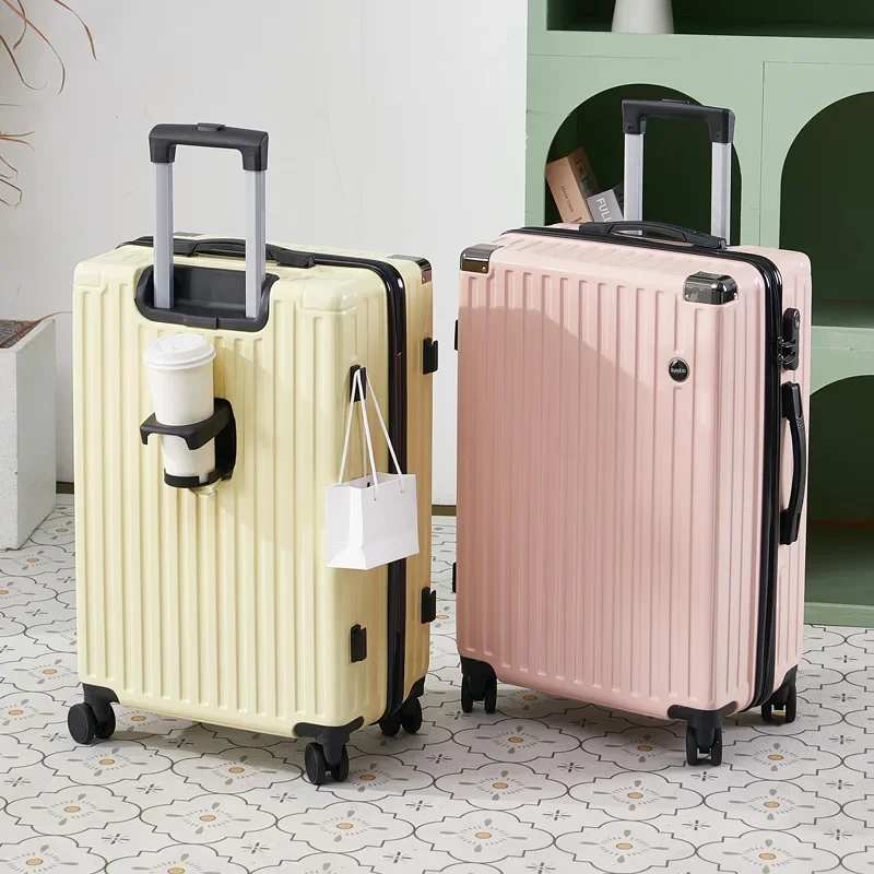 

Multi-Functional Suitcase for Men and Women, Boarding Case, Small Password Case, Leather Case, 24 Cup Holder Trolley, 20"