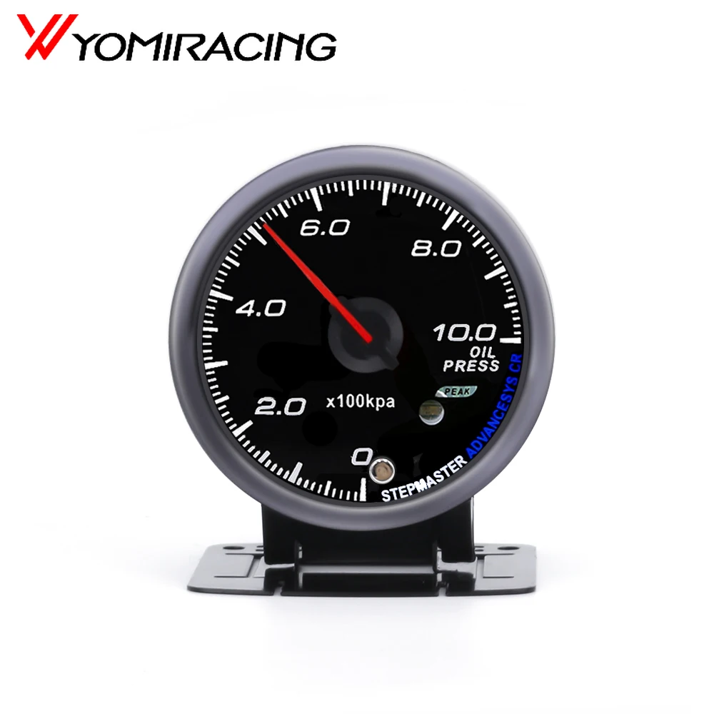 

Манометр для масляного прессования 0-10 бар, измеритель давления черного и белого цвета, с максимальной функцией, 60 мм