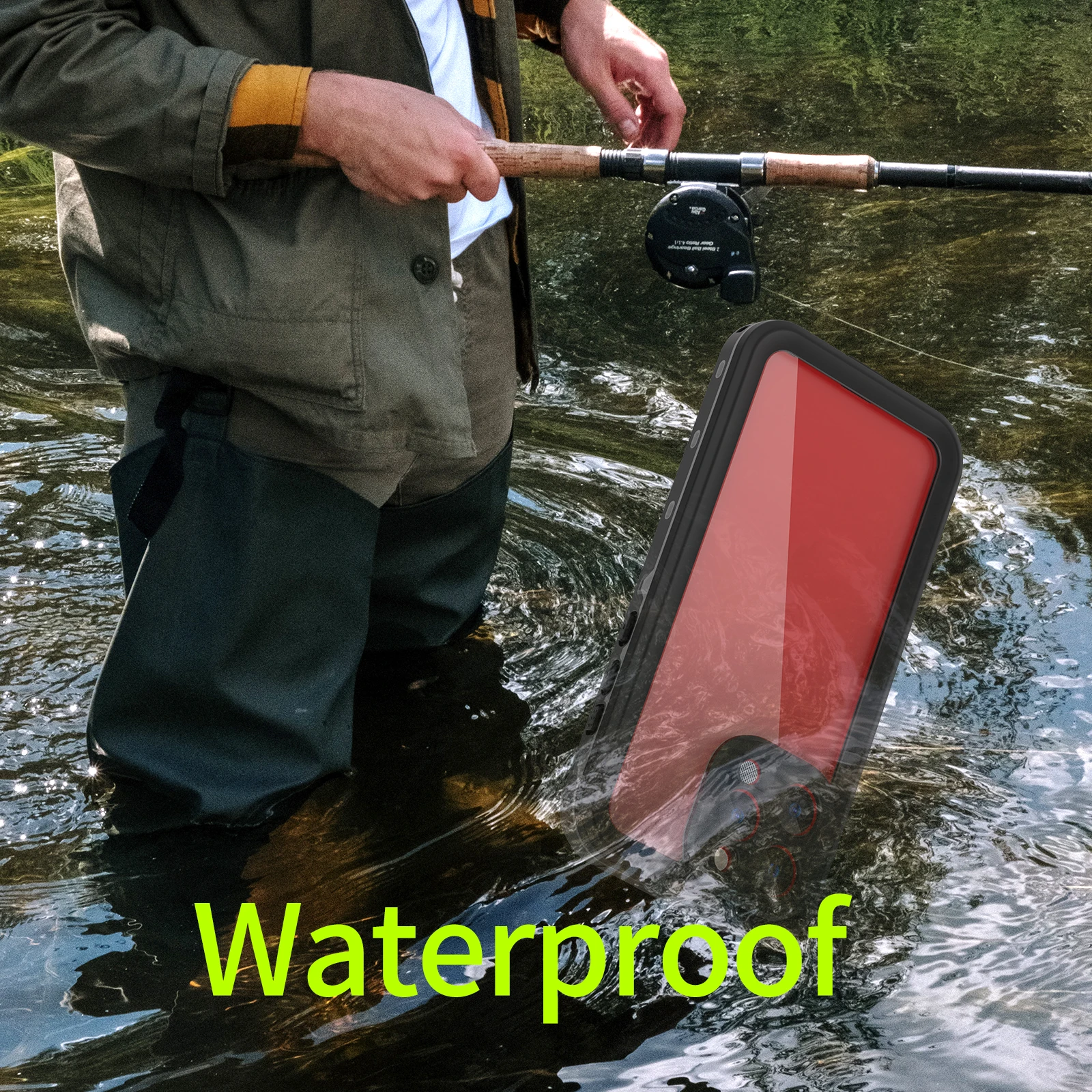Shellbox Premium 360-Degree Ultra-Durable Waterproof Phone Case with Lanyard