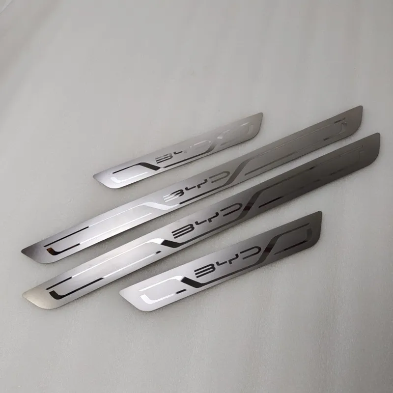 For BYD ATTO 3 Atto 3 car styling 4pcs Welcome Pedal Car Scuff Plate Pedal Door Sill Pathway Auto Parts Accessories
