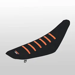 Waterproof Antislip Motorcycle Seat Cover Cushions Set (Black Orange Seat)