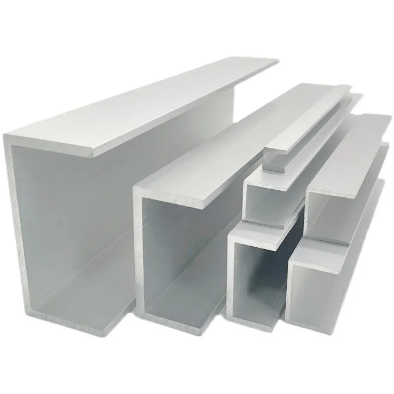 Aluminum U Channel U shape Aluminum 4-7mm wide 0.6-0.8mm thick 6063 Aluminum Alloy Glass Covered Edge Strip