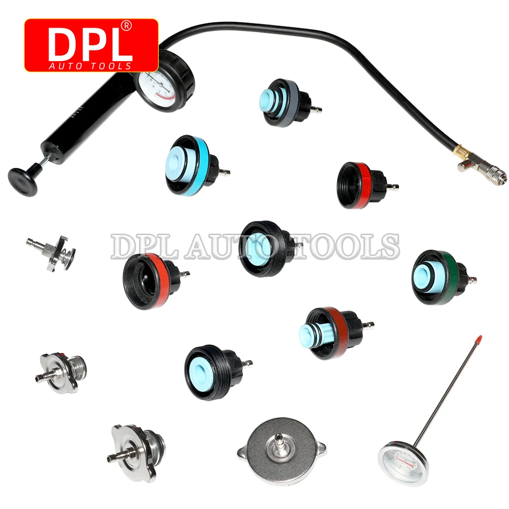 Universal Automotive Radiator Pressure Tester Kit 14PCS Car Leak Detector tool Auto Cooling System Coolant Vacuum Purge full set radiator pressure tester kit