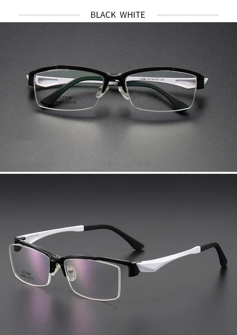 Aror Unisex Semi Rim Square Brow Line Eyeglasses 8
