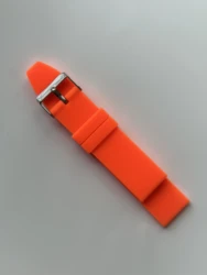 Silicone Sport Waterproof Watch Band - Soft Rubber Wrist Strap Bracelet Accessories - 20mm (Orange)