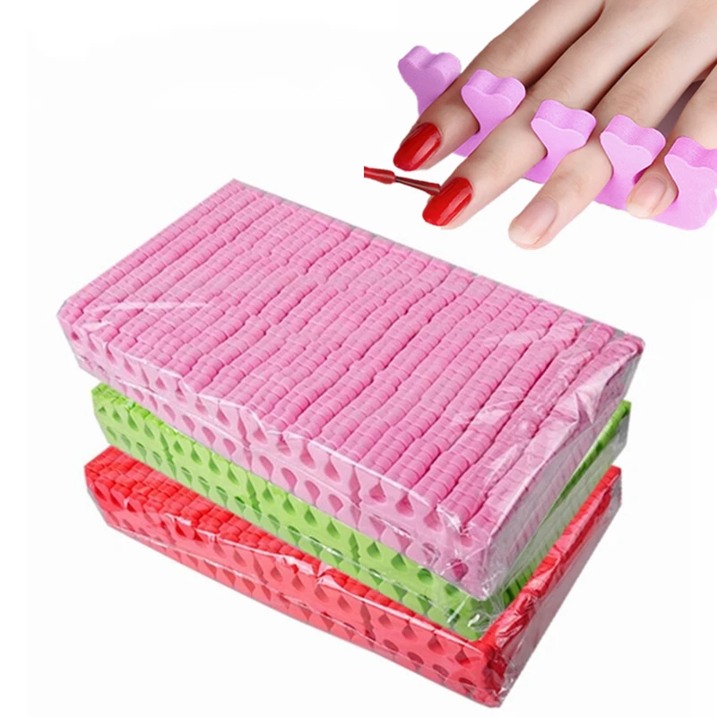 100/200/400pcs Nail Art Toes Separators Soft Sponge Fingers Foot Gel UV