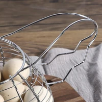 Homewares Chicken Hen Shaped Egg Collection Storage Wire Basket Farmhouse Style Organization 5