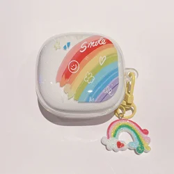 Tulip Bowknot Disc Blocks Headphone Protective Cover with Pendant - Redmi Buds 5 (Rainbow)