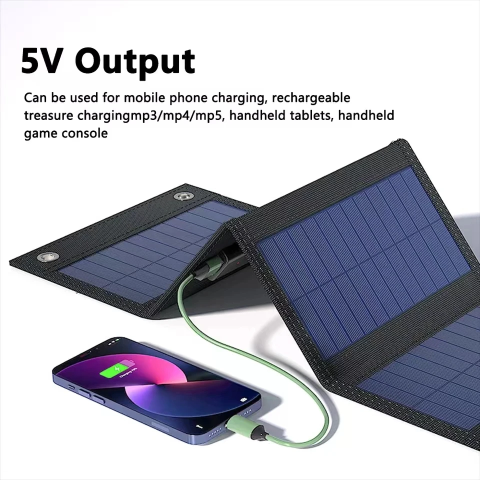 600W Foldable Solar Phone Charger 6