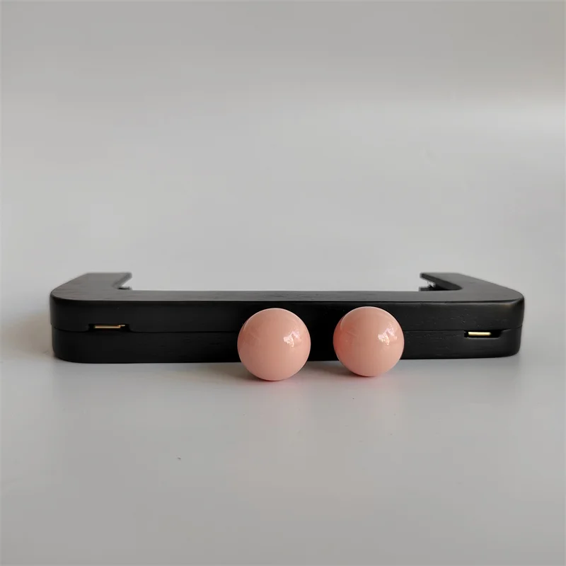 Resin Kiss Clasp Lock Candy DIY Purses Making Frames With Holes Coin Purse Handbag Sewer Tailors Solid Wooden Purse Frame Handle