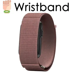 Woven Nylon Loop Strap for Sports Fitness Tracker - Adjustable Wristband (Dusty Rose)