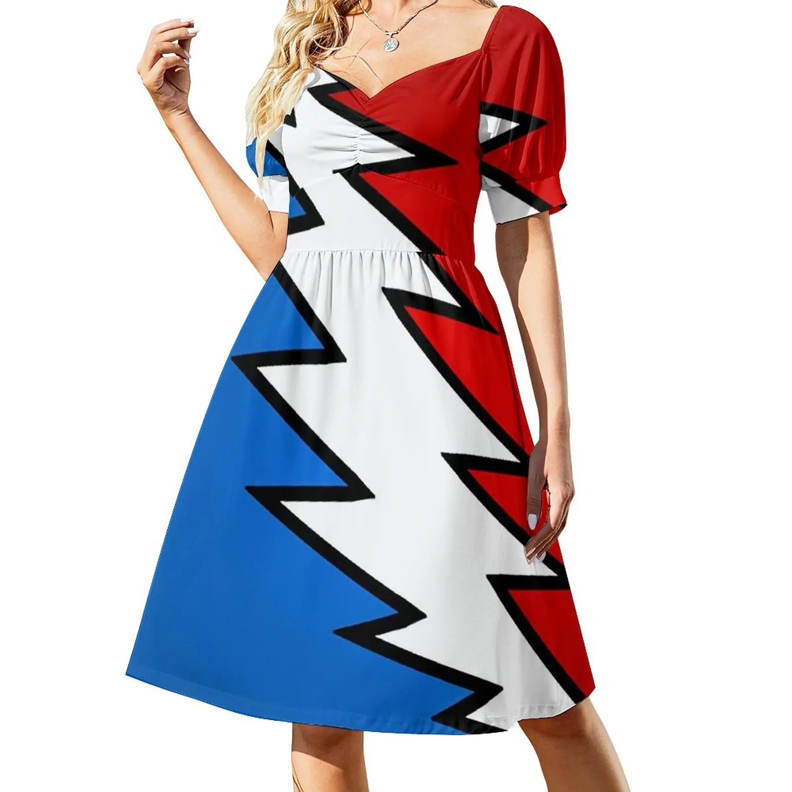 Uncle Sam Dead Bolt Sleeveless Dress evening dress woman evening dresses ladies birthday dress for women Woman fashion