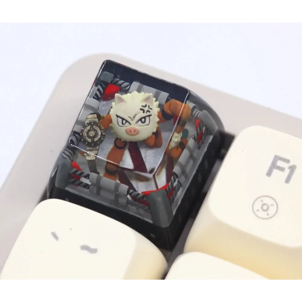 Механическая клавиатура PTCG Pokemon Keycap, прозрачная стереоскопическая клавиатура из смолы, Greninja Primeape Sprigatito Fuecoco Wave 10